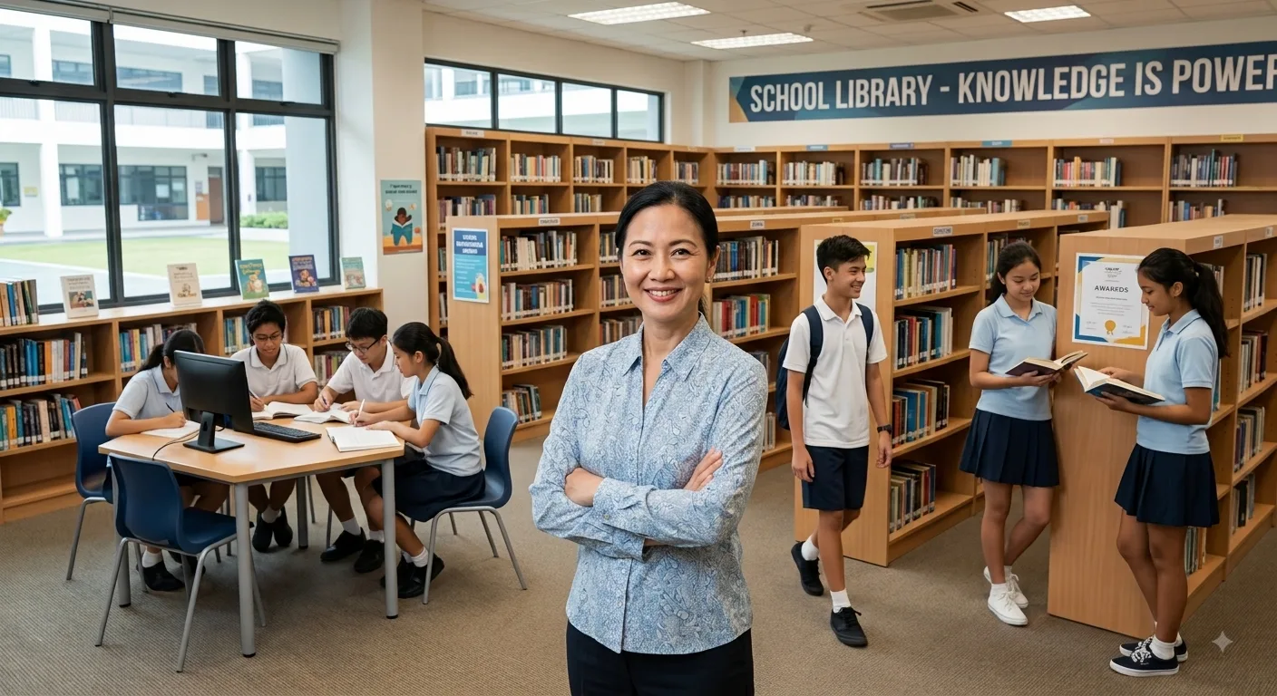 Confident school administrator with reliable, screened school staff